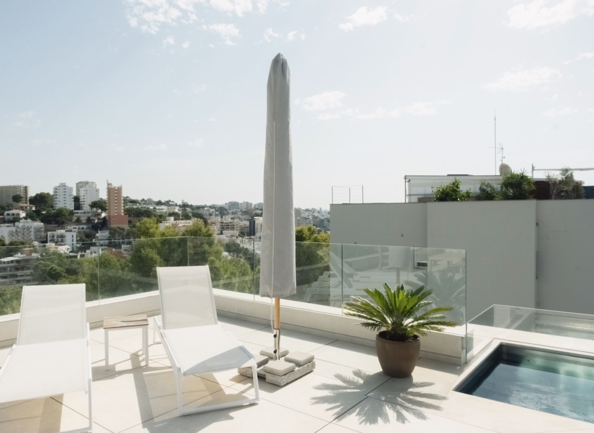 Modernes Penthouse mit privatem Dachpool & Meerblick – Luxusimmobilie kaufen auf Mallorca, San Agustín, Palma