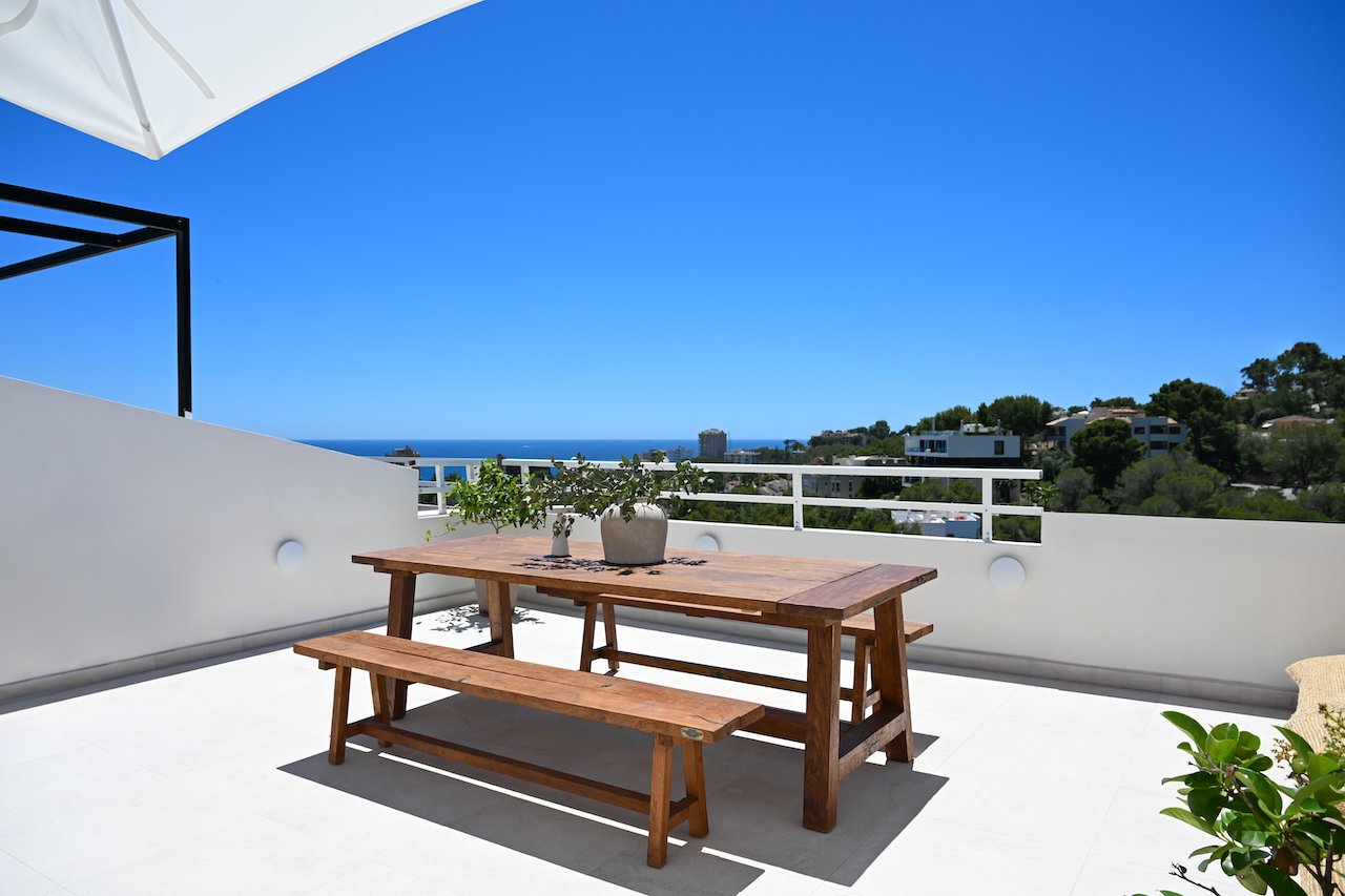 Triplex-Penthouse mit spektakulärem Meerblick – Luxusimmobilie kaufen auf Mallorca, Cas Català, Mallorca